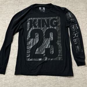 Hustle Brand “King 23” LeBron James Long Sleeve T-Shirt Black Size Medium